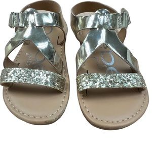 Used Girls’ Sandals – Strappy Patent Leatherette Glitter Sandals (Toddler)